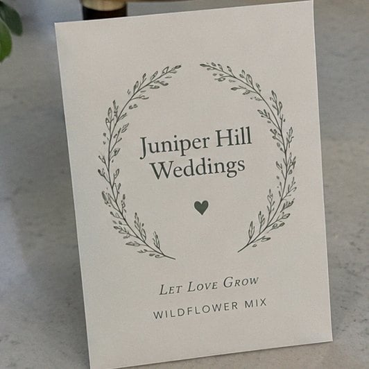 Custom seed packets — customer photo