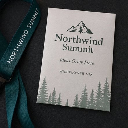 Customized seed packets for corporate and conference swag