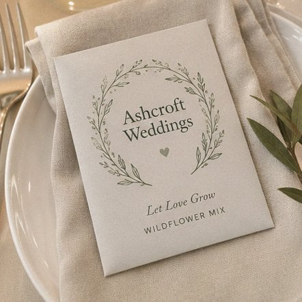 Customized seed packets for weddings and events