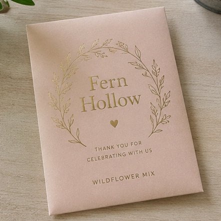 Wedding Favor Seed Packet with custom branding